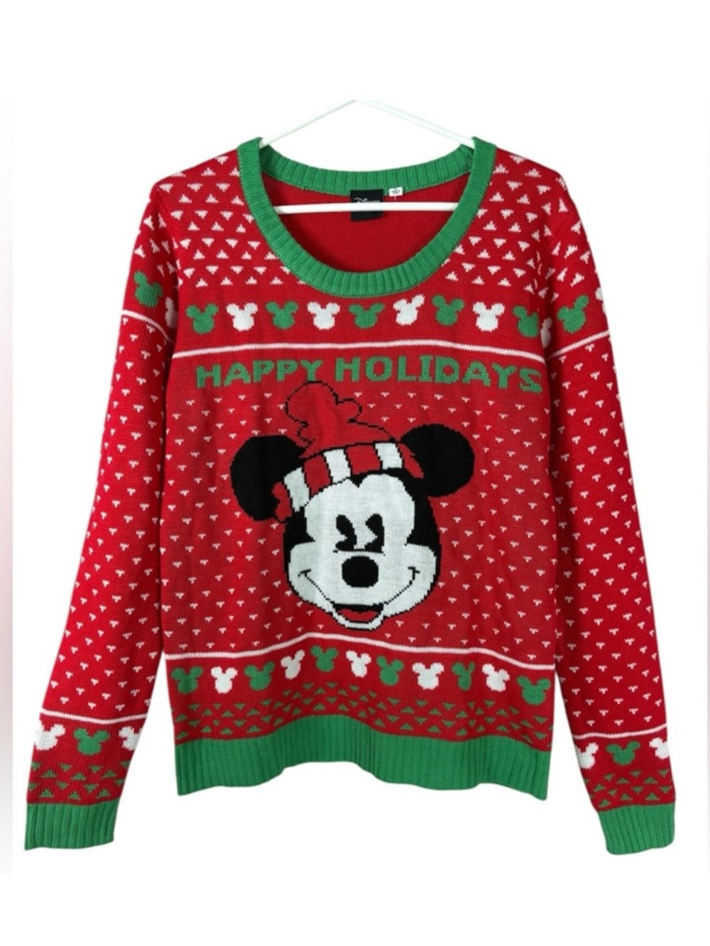 Disney Mickey Mouse Christmas Holidays Sweater Large